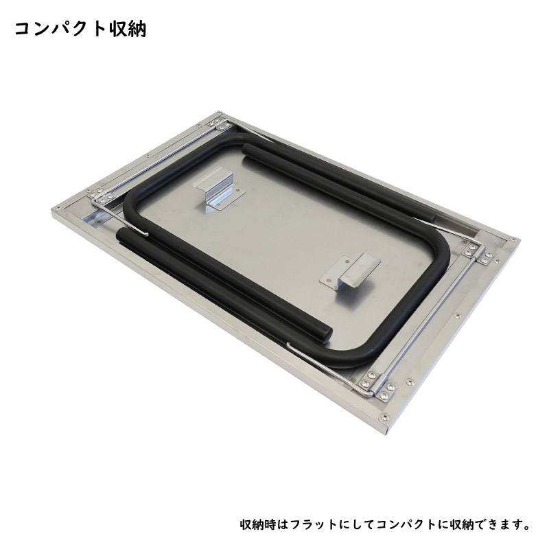 LALPHA ラルファ ファイヤーサイドテーブル 耐熱仕様 焚火 たき火 アウトドア キャンプ テーブル 折りたたみ コンパクト 収納 スワロー工業 TA-090の画像