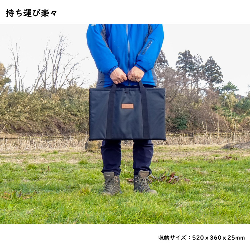 LALPHA ラルファ ファイヤーサイドテーブル 耐熱仕様 焚火 たき火 アウトドア キャンプ テーブル 折りたたみ コンパクト 収納 スワロー工業 TA-090の画像