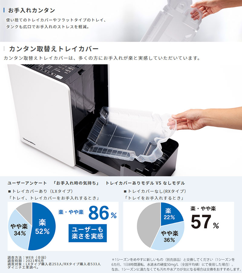 ダイニチ Dainichi ハイブリッド式加湿器 HD-LX1222(W) サンドホワイト