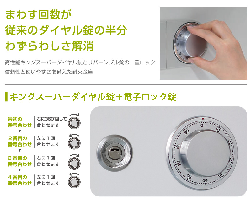 金庫　家庭用　小型　中型　1時間耐火　電子ロック錠　ダブルロック　耐火金庫　鍵2本付属　日本アイ・エス・ケイ　KU-55DK　ダイヤル錠　53.2L　日本製　代引不可