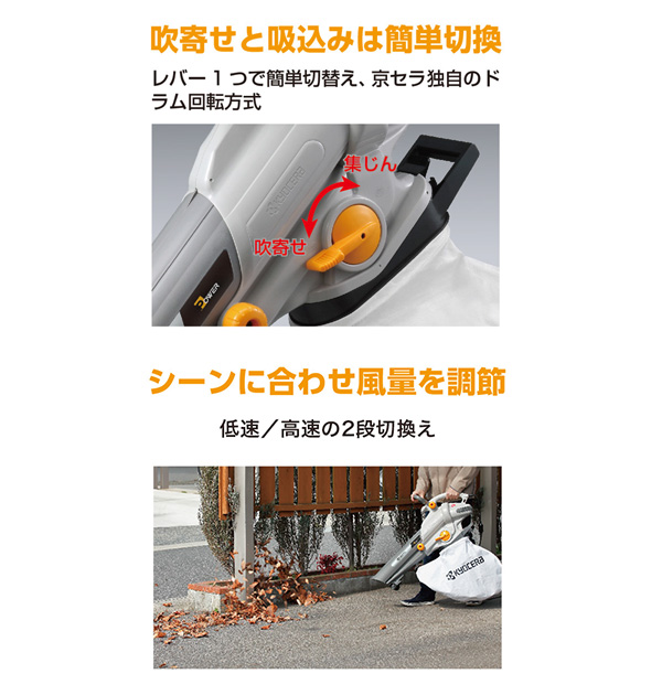 京セラインダストリアルツールズ ブロワバキューム RESV-1500 屋外用