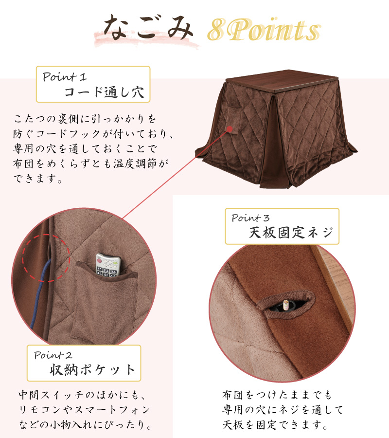 【極美品】YUAS おひとり様こたつ『なごみ』　3点セット　櫓　机 ユアサプライムス 一人用こたつ 3点セット 長方形 お1人様