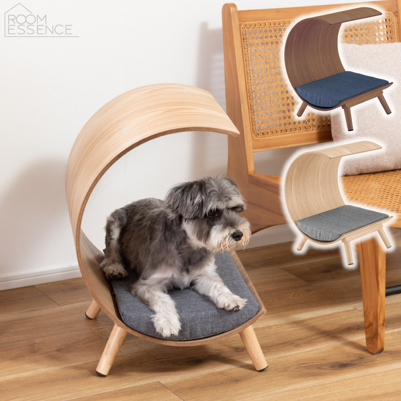 ペット用木製ベッド　小型犬　猫ちゃん用　大切な家族に！ふわふわクッション付き ペットベッド クッション 猫 小型犬 木製ベッド PET-124 カバーリング