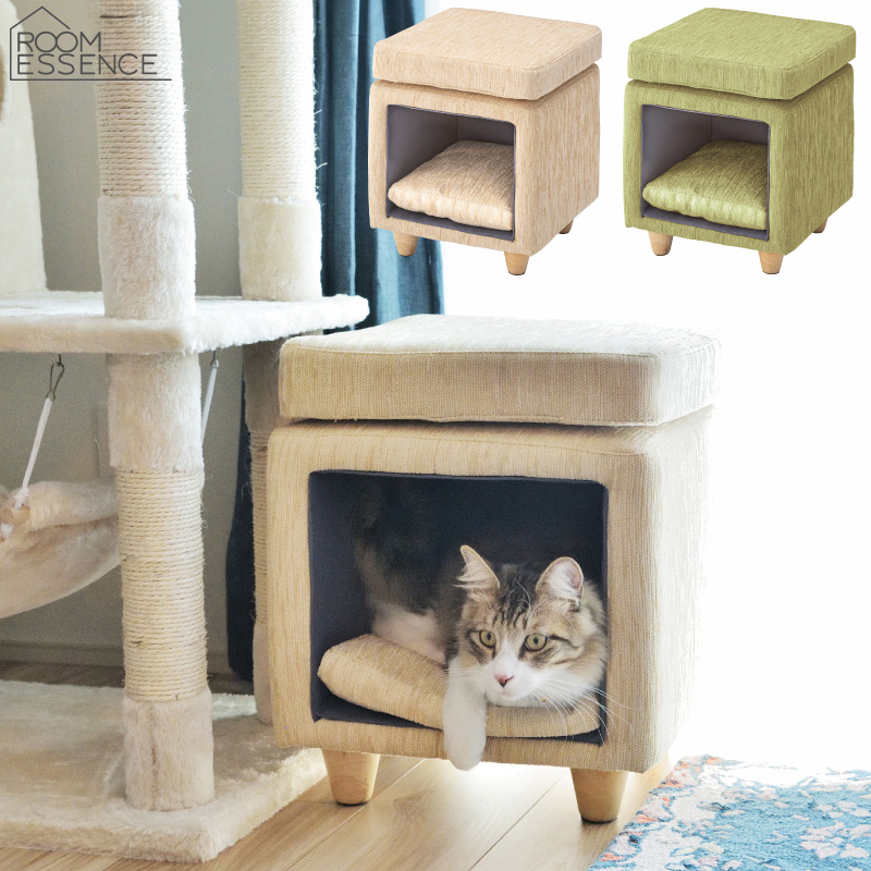 ペットハウス ペットスツール 猫 小型犬 木製椅子 PET-62GR ペット 