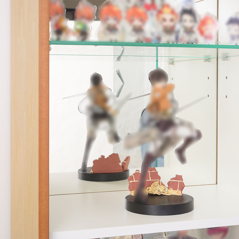 東谷 コレクションシェルフL 収納 4段 強化ガラス 背面ミラー PT