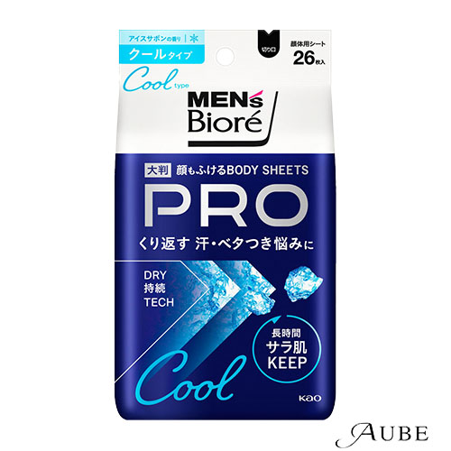 Biore Zero 花王 メンズビオレ 顔もふけるボディシートPRO 26枚