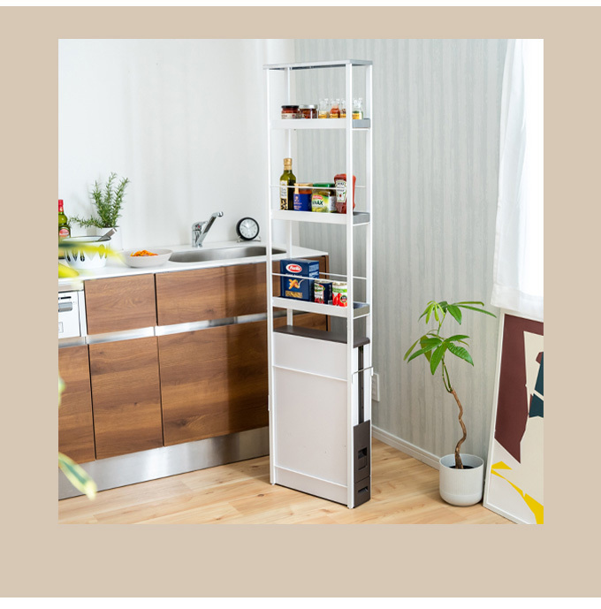 米びつ上すき間ラック すき間収納 隙間収納 すき間ラック スリムラック