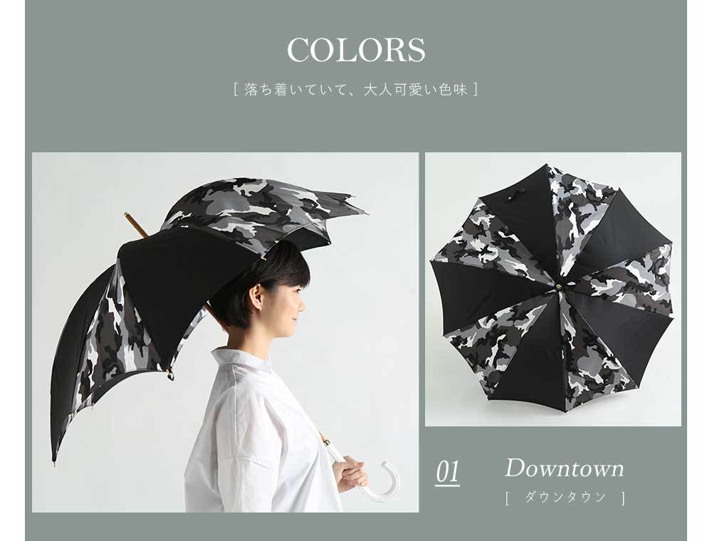 日本製 デザイナーズブランド 傘 DiCesare Designs Rhythm ディチェザレ デザイン リズムurban camo 女性用 雨傘  カサ おしゃれ 深張り ドーム型 88cm 送料無料