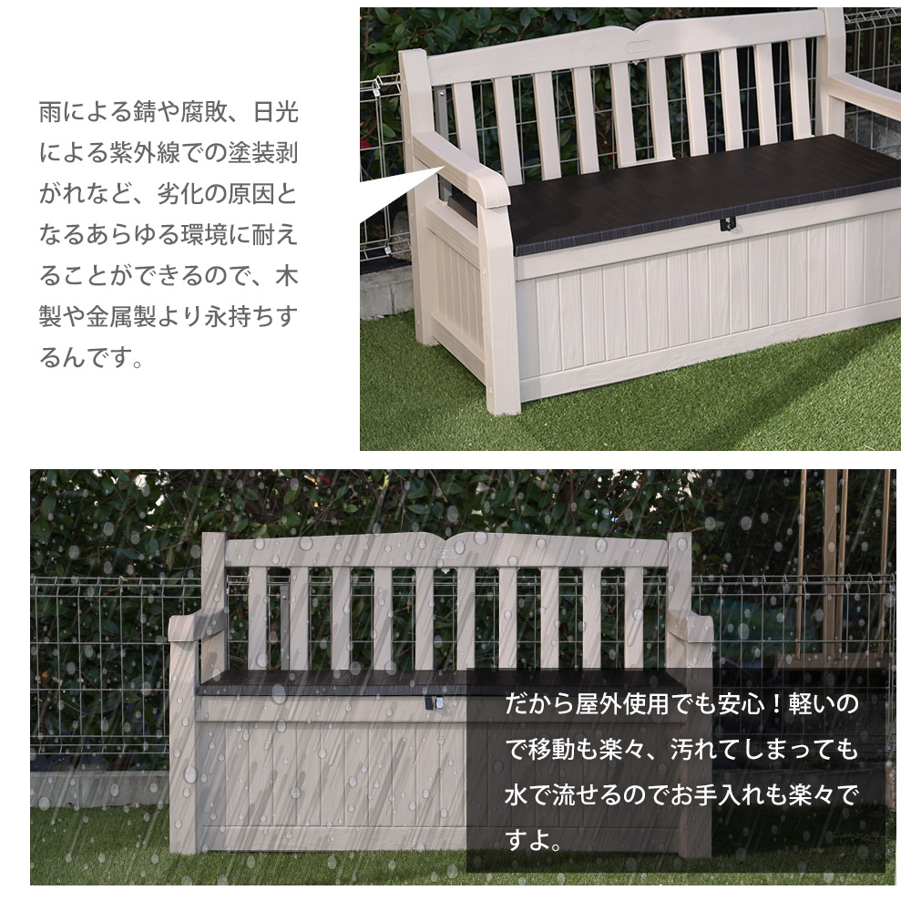 雨や水に強い物置