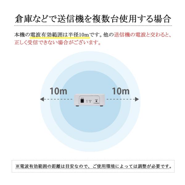 倉庫などで複数台使用する場合