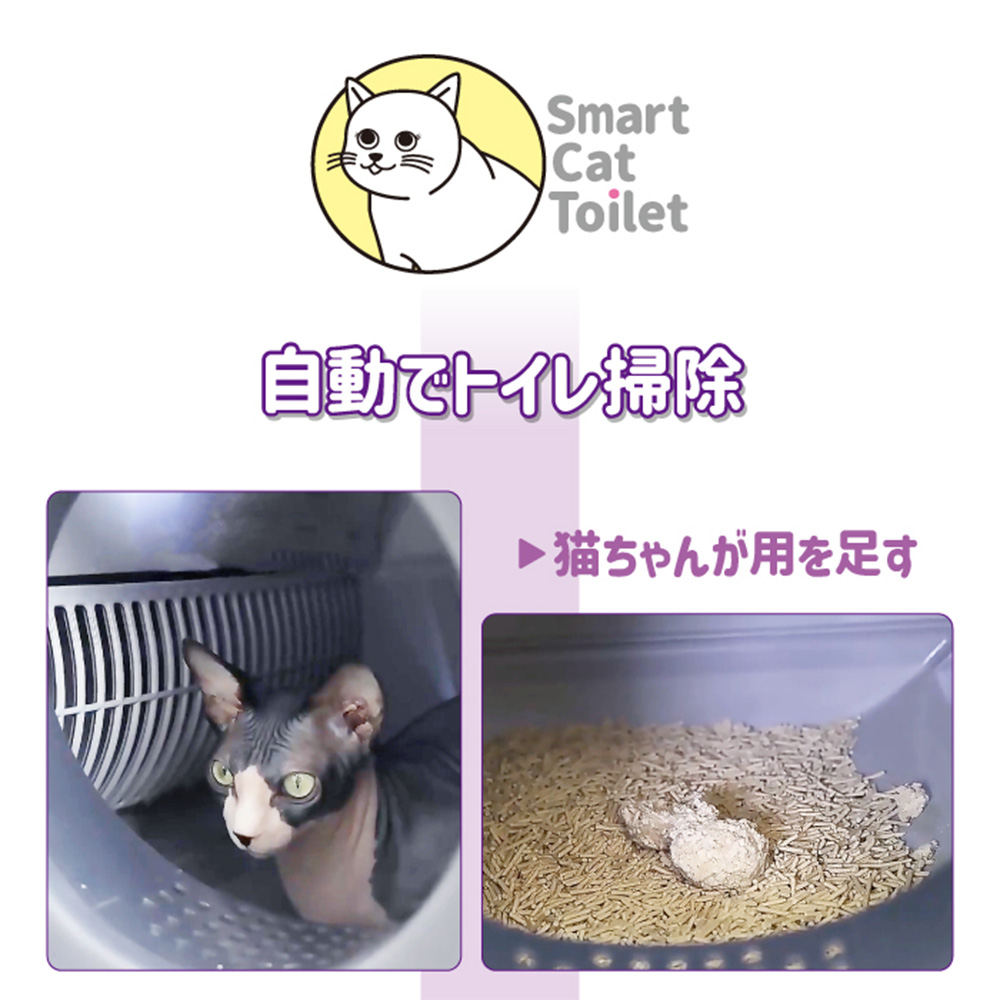 Qliq 全自動 猫トイレ スマホで操作 自動 お掃除 猫用 ロボットトイレ