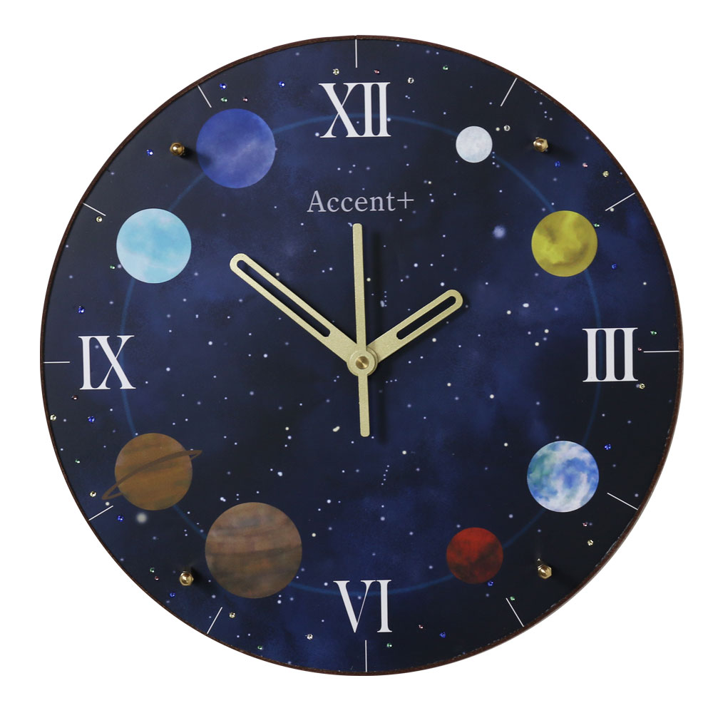 A+ (アクセントプラス) 惑星 掛け時計 (クオーツ) 30cm Planet