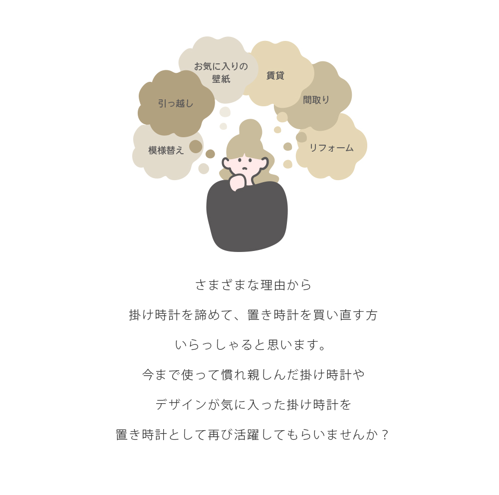 『掛け時計用スタンド』は悩みを解決する