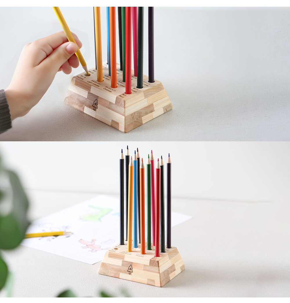 A+ (アクセントプラス) 色鉛筆立て 色鉛筆ケース ペンケース 色鉛筆