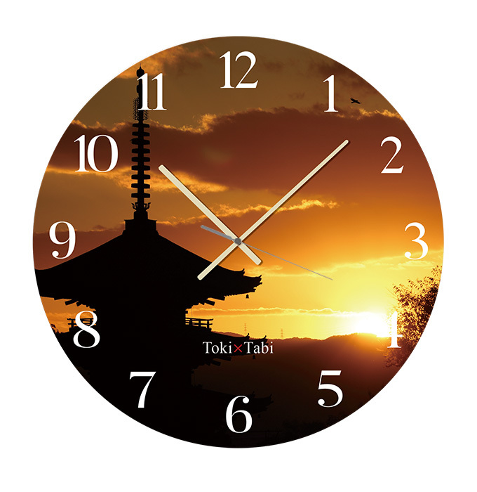 Toki Tabi 八坂の塔 60cm 大型時計 大きい 時計 壁掛け時計 日本製 
