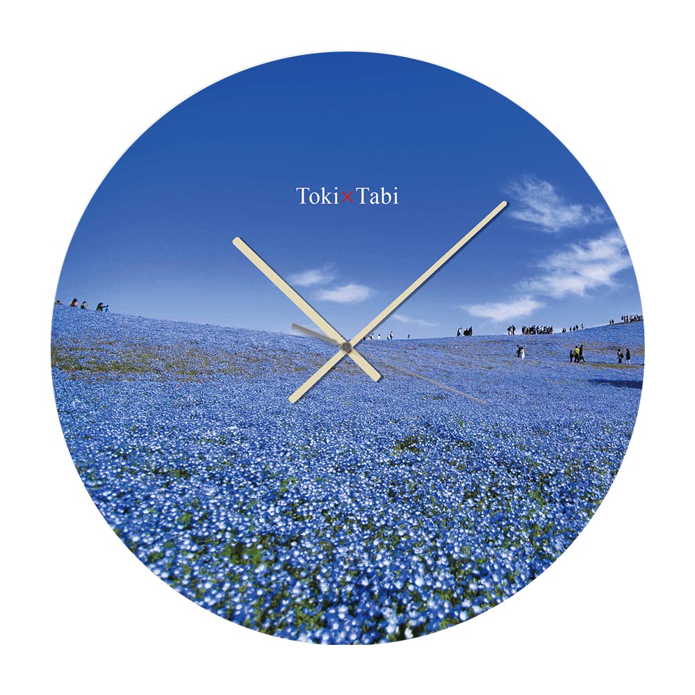 Toki×Tabi ウユニ塩湖 -青と白- 60cm 大型時計 秒針あり 大きい 時計 壁掛け時計 日本製 絶景 風景 丸い 静か 青空 湖 海外 ボリビア 南米 自然 鏡面世界 Toki×Tabi ウユニ塩湖 -青と白- 60cm 大型時計 秒針あり 大きい 時計 壁掛け時計 日本製 絶景 風景 丸い 静か 青空 湖 海外 ボリビア 南米 自然 鏡面世界