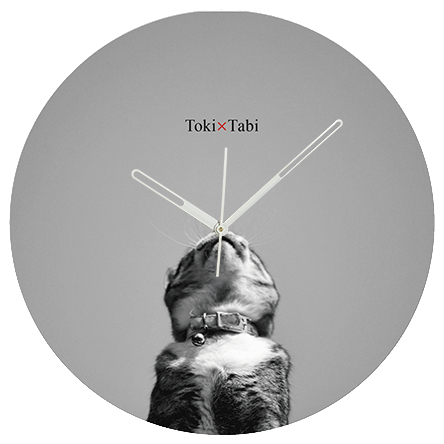 A+ (アクセントプラス) Toki×Tabi 大型掛け時計 60cm 猫の島
