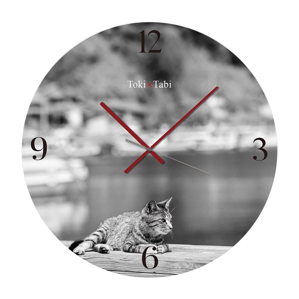 Toki Tabi 大型掛け時計 60cm 猫の島 掛け時計 tokitabi 大型時計 壁掛け時計 壁掛時計 大きい おしゃれ インテリア 写真 日本製 モダン プレゼント 送料無料｜ys-prism｜04