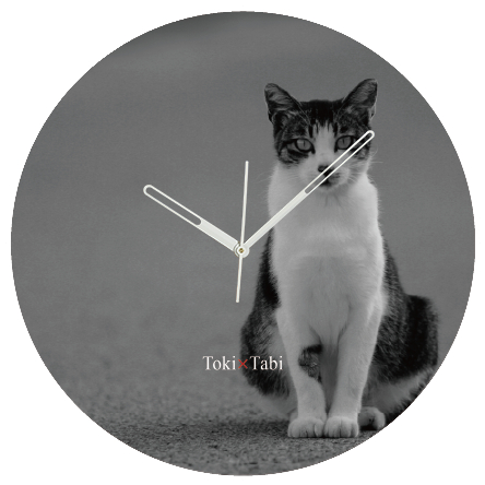 A+ (アクセントプラス) Toki×Tabi 大型掛け時計 60cm 猫の島 掛け時計