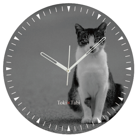 A+ (アクセントプラス) Toki×Tabi 大型掛け時計 60cm 猫の島 掛け時計