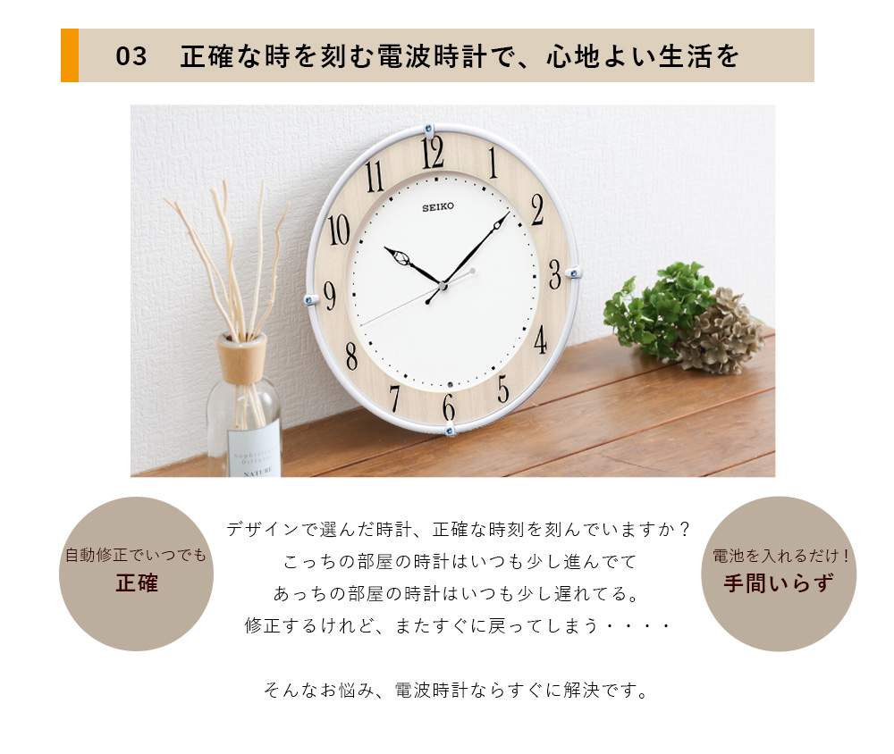 掛け時計 スタンダード セイコー 電波時計 掛時計 プレゼント ギフト