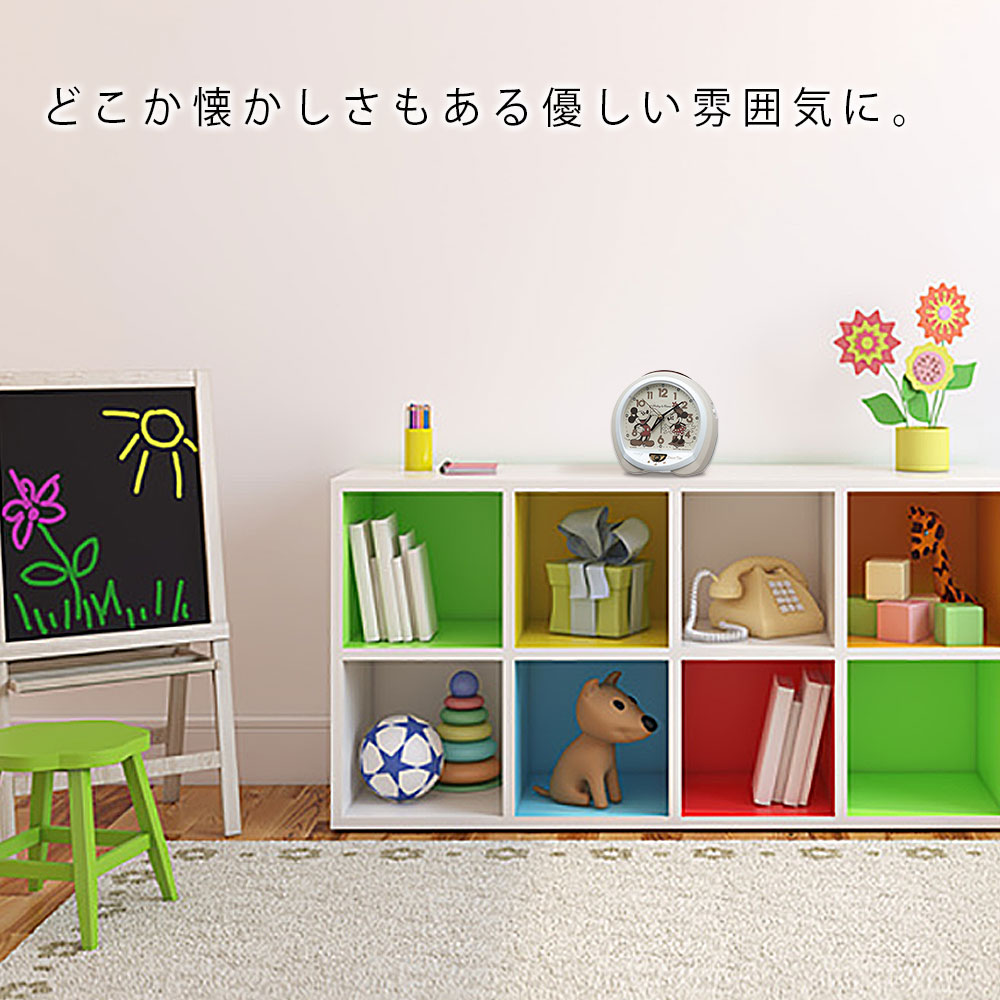 希少 レトロ Disney Time ミッキー 置時計 セイコー FD595G SEIKO