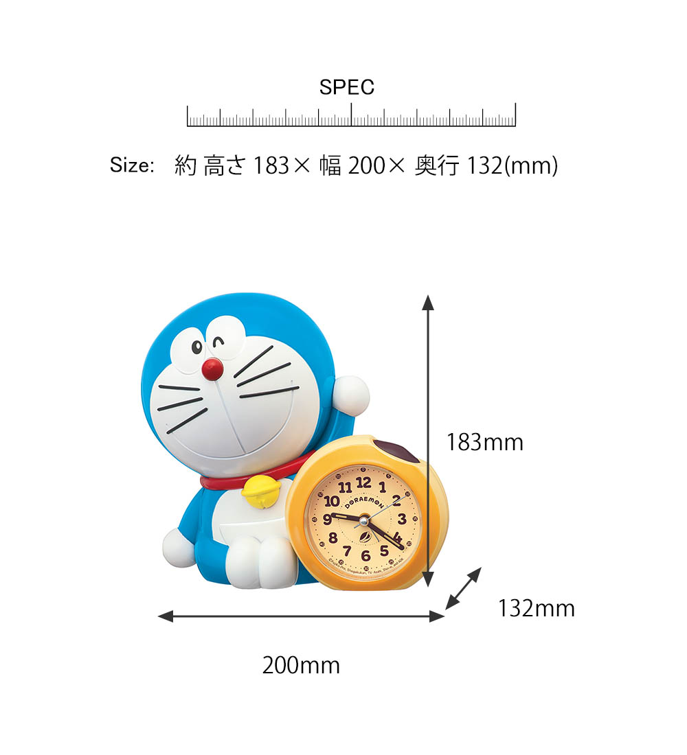 置き時計 ドラえもん 時計 目覚まし時計 アラームクロック 電子音