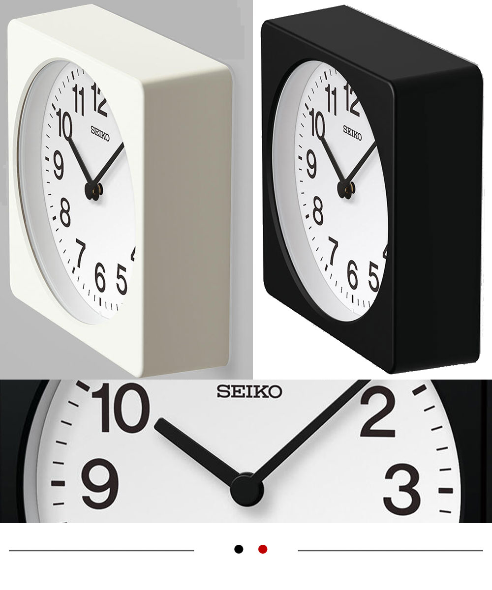 掛置き兼用時計 SEIKO セイコー 時計 掛け時計 シンプル コンパクト 黒
