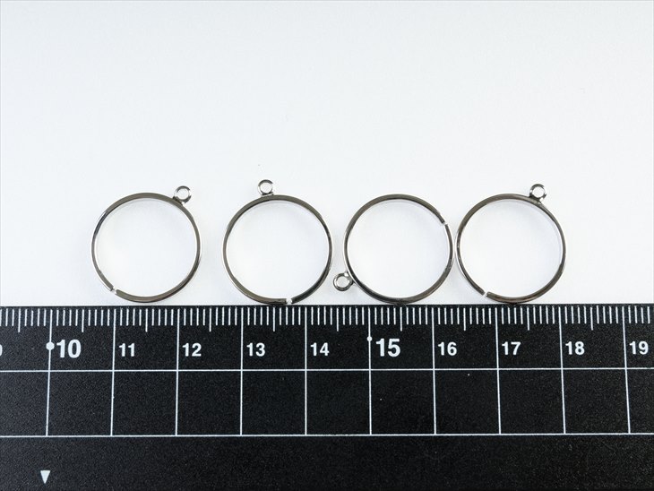 紗や工房 リングパーツ カン付 平打ち アクセサリー パーツ