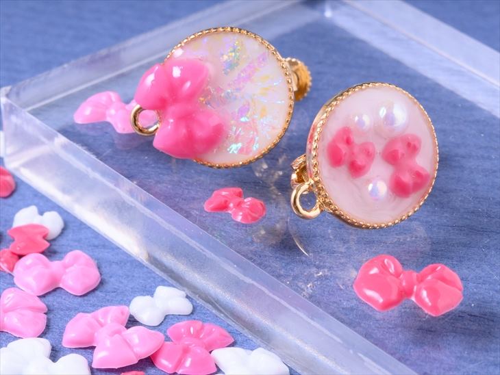 シリコンモールド ミニ シンプルリボン アクセサリー パーツ 半透明 1 