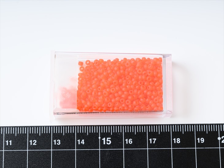 ビーズ 丸小ビーズ col.M6 マットオレンジ 2mm オレンジ 10g 約0.2cm 