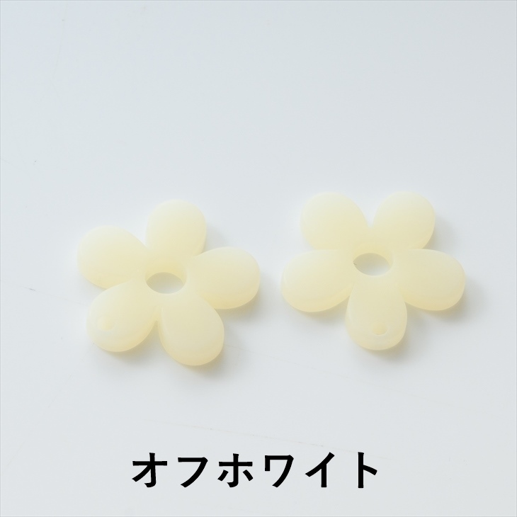 チャーム 花 POP アクリル アクセサリーパーツ パーツ 22mm 2個