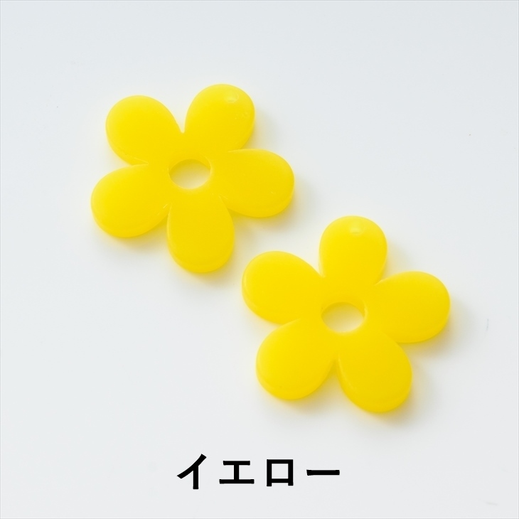 チャーム 花 POP アクリル アクセサリーパーツ パーツ 22mm 2個 チャーム 花 POP アクリル アクセサリーパーツ パーツ 22mm 2個