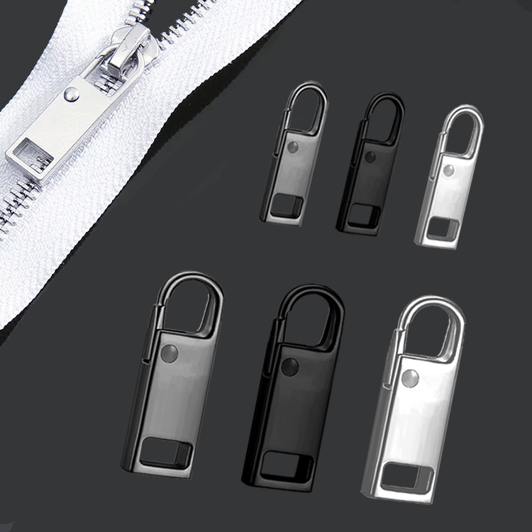 ファスナー引き手 2個セット 交換用 修理 フック式 取り付け簡単