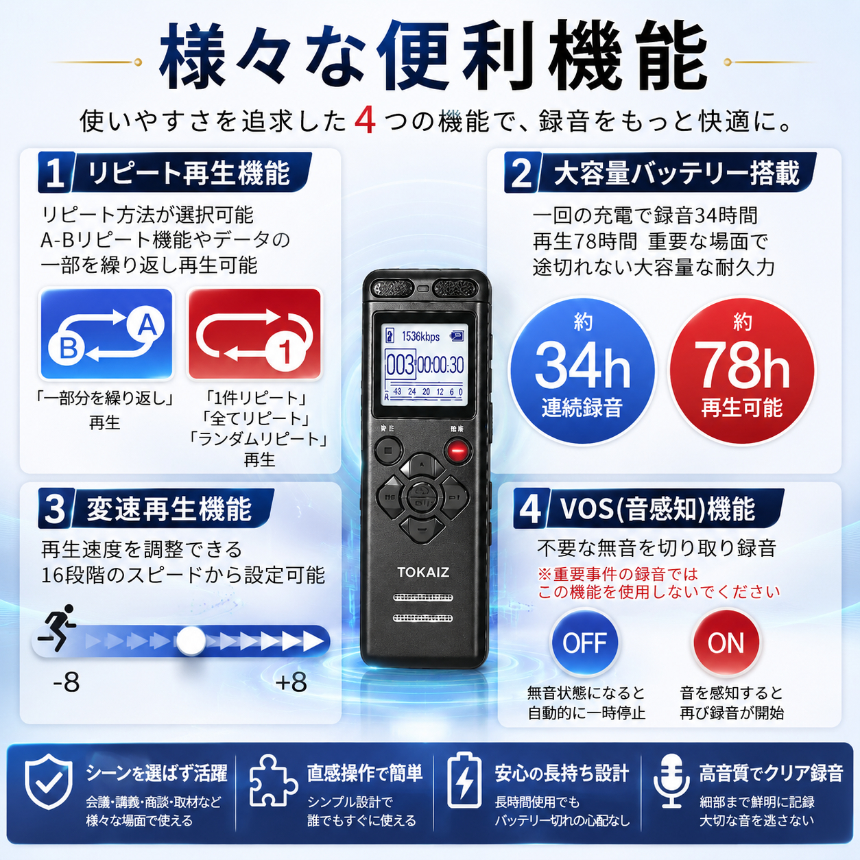 TOKAIZボイスレコーダーのランキング掲載案内
