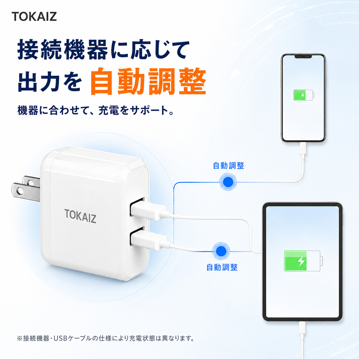 2ポート合計最大3.4A出力のTAC-007