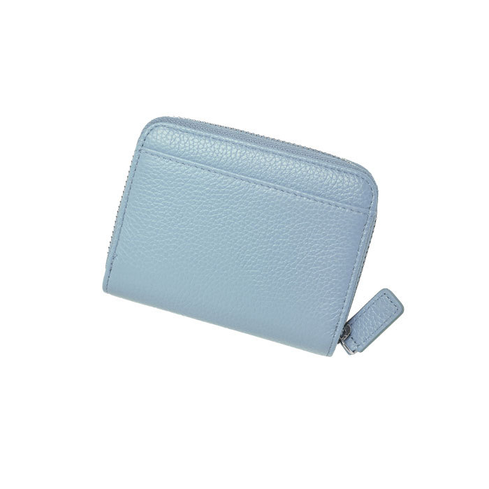 長財布 革　薄い財布 薄型 新品未使用 カードケース ブルー　グレー　灰色　a7