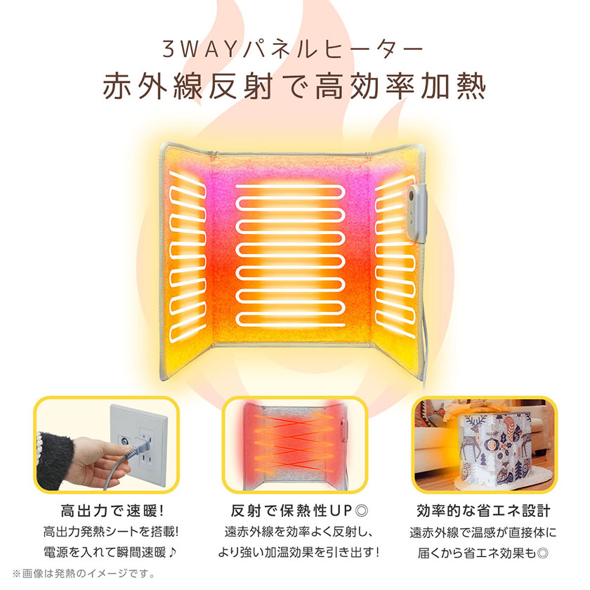 デスクヒーター 足元 ヒーター 3面ヒーター パネルヒーター ブランド雑貨総合