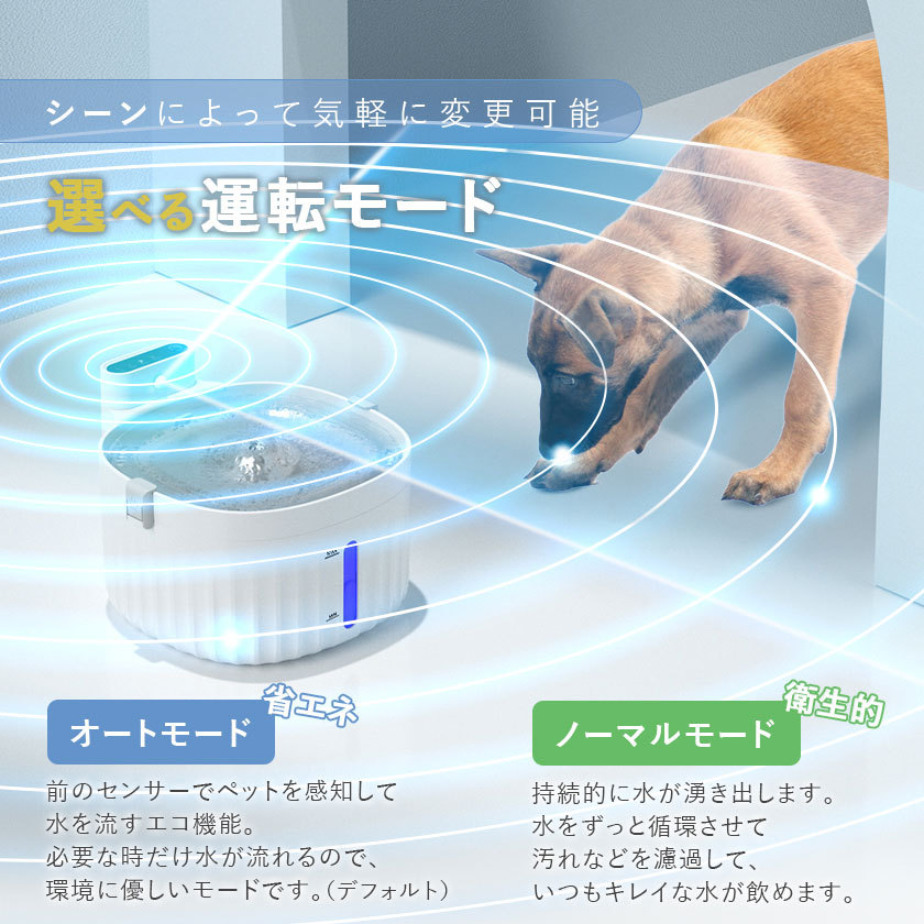 自動給水器 猫用 犬 ペット コードレス 静音 フィルター 自動ウォーター 水飲み器 ペット用品 2種類給水モード 2L大容量 循環式 猫 活性炭フィルター  いぬ :80001866:万通オンライン - 通販 - Yahoo!ショッピング