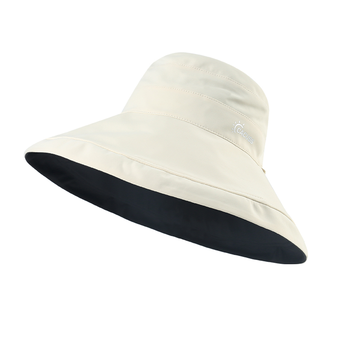 つば広ハット リバーシブル バケットハット 日除け 紫外線防止 帽子  0914