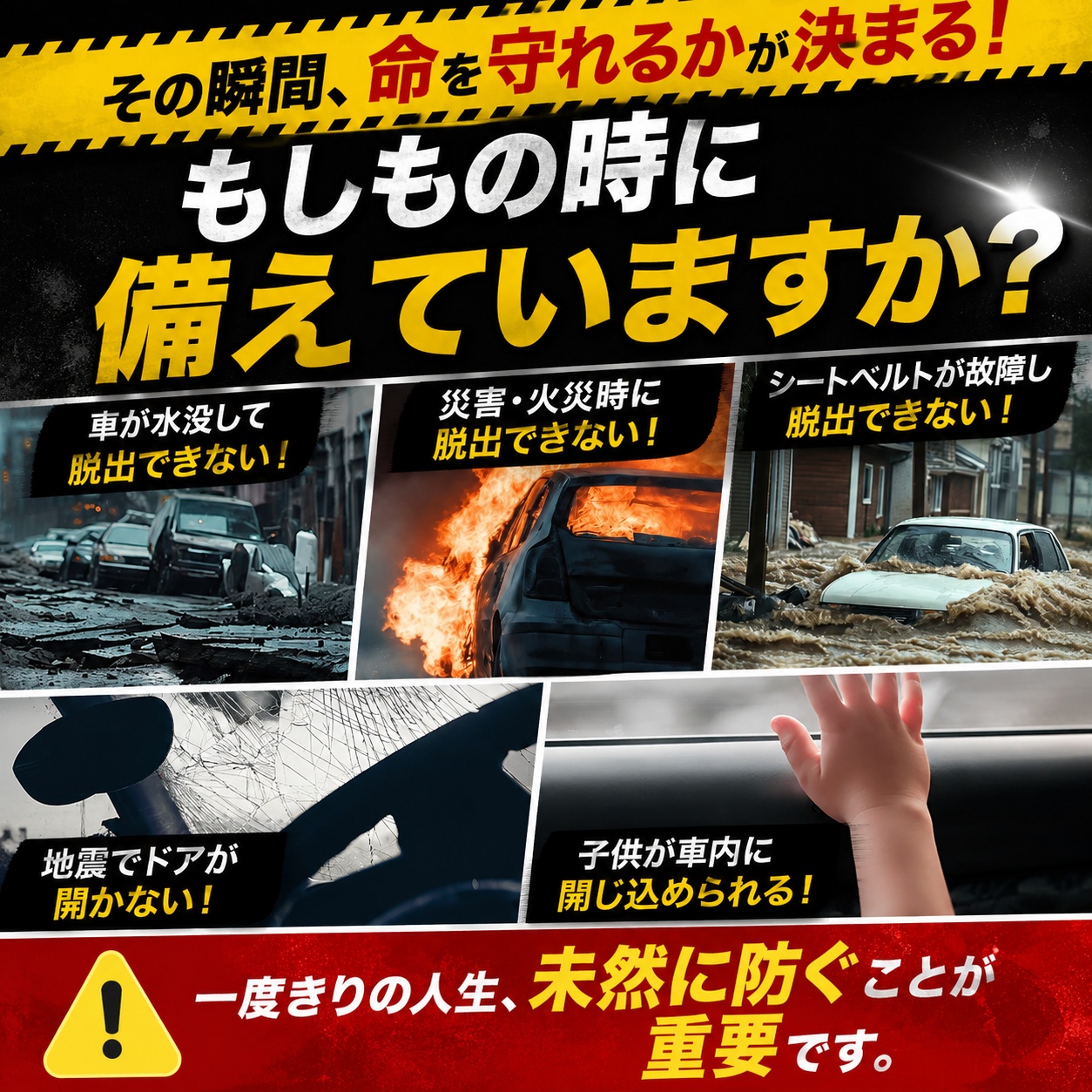 内蔵シートベルトカッター