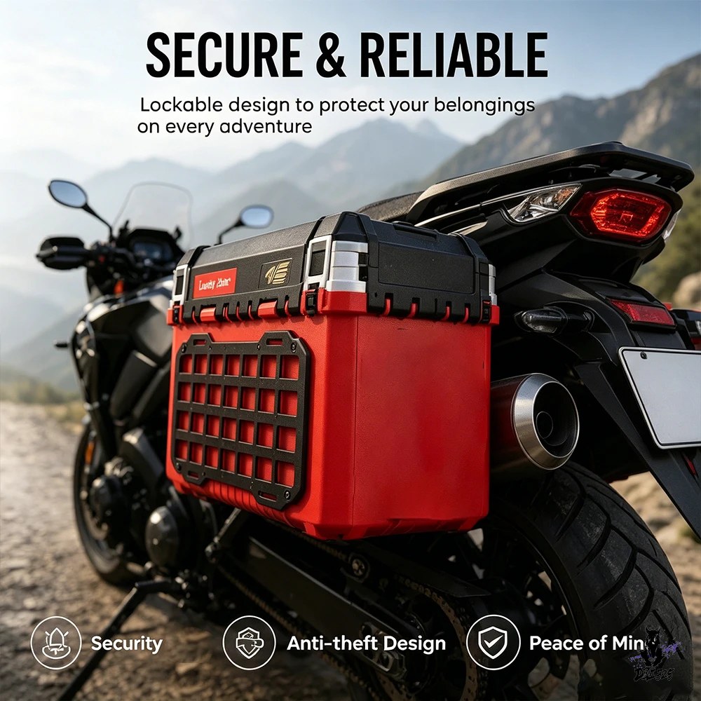 互換品 ユニバーサルアーマーバイク用アルミ製トップボックス