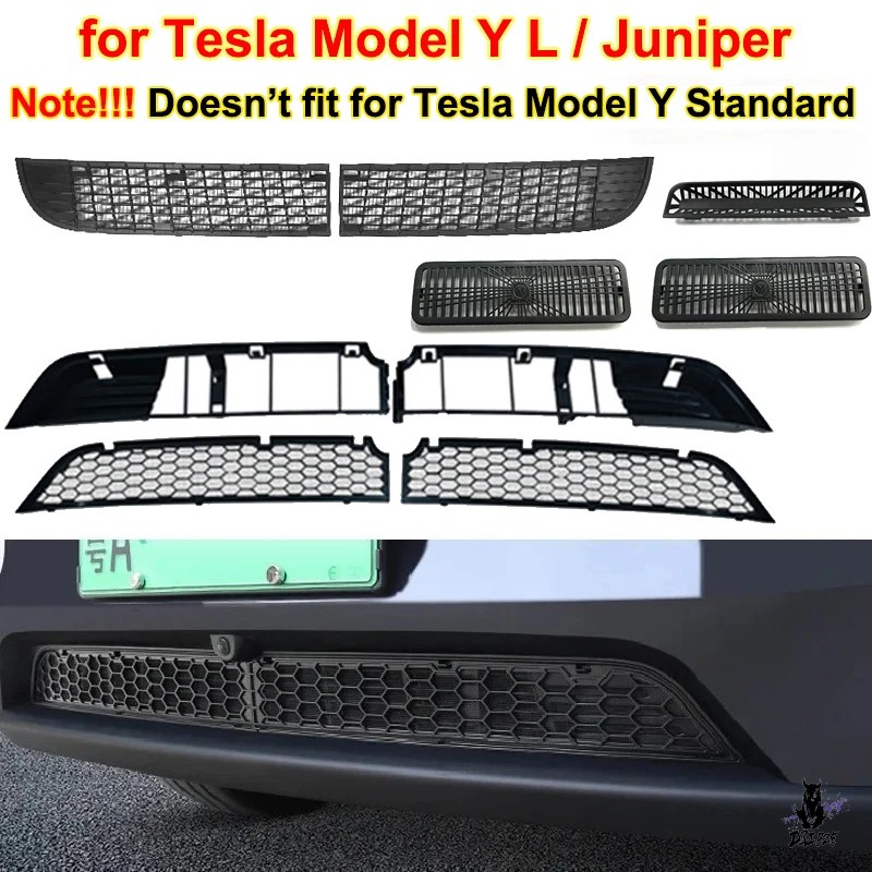 互換品 テスラ モデルY ジュニパー 2025-2026用 フロントバンパー防虫