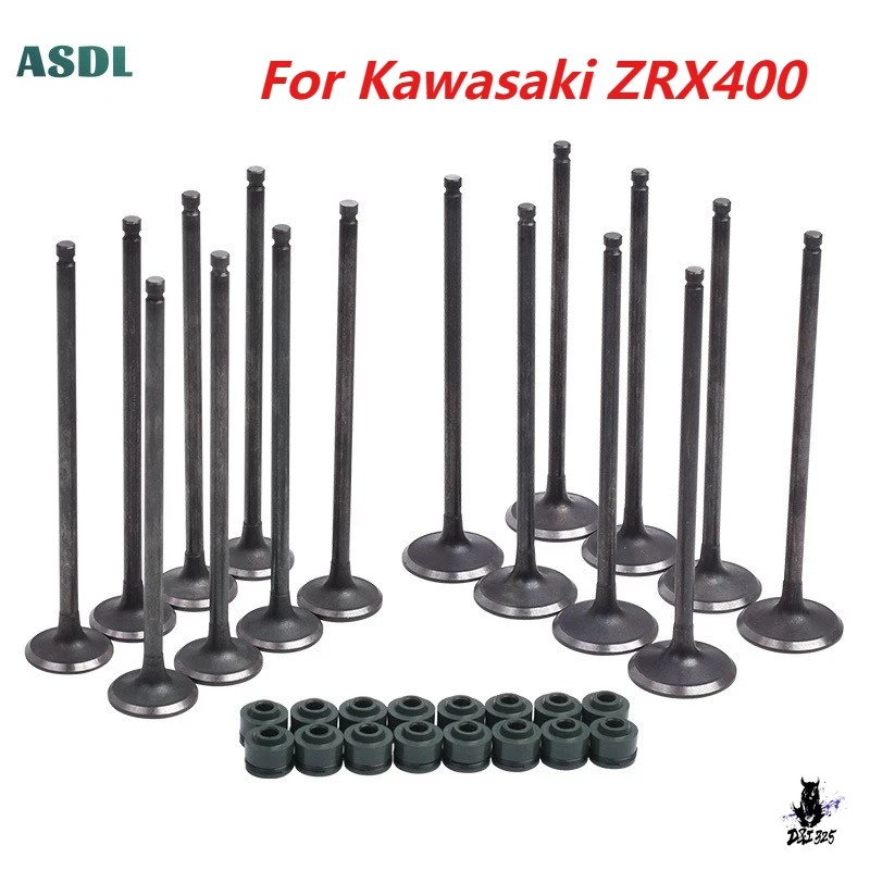 互換品 カワサキ ZRX400 用 吸気・排気バルブステムキット 2/4/8/16