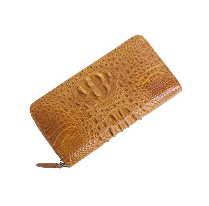 YSAK クロコダイル ラウンドファスナー 長財布 マット仕上げ 小銭入れ