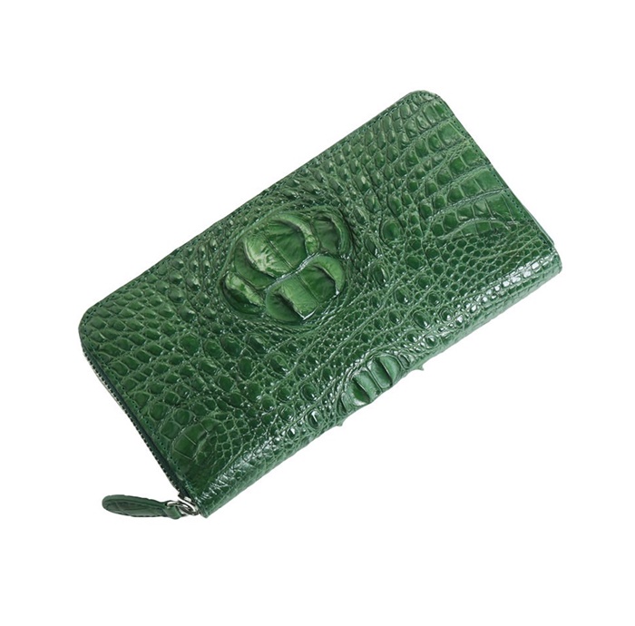 YSAK クロコダイル ラウンドファスナー 長財布 マット仕上げ 小銭入れ