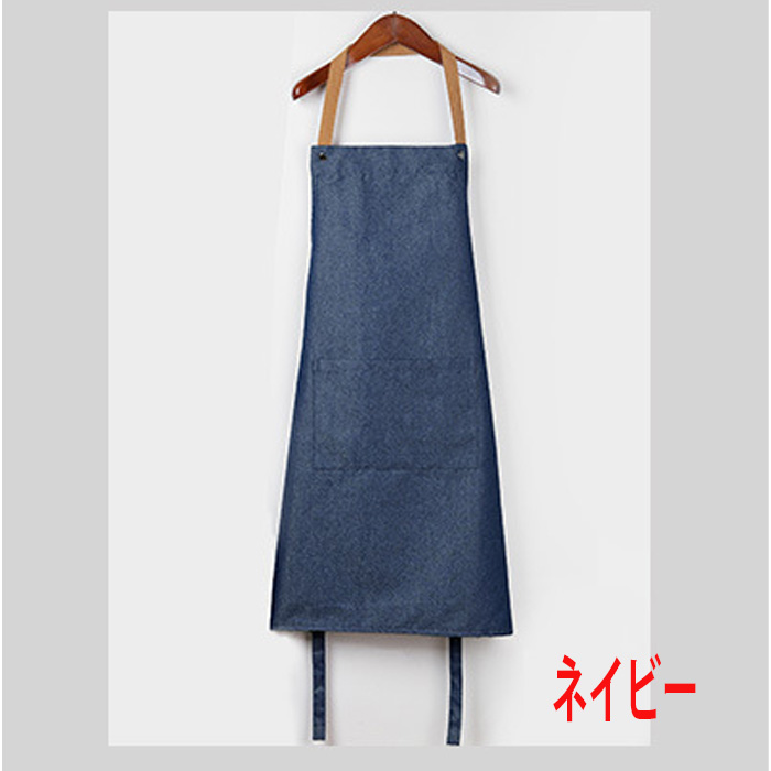【新品タグ付き】 YUMIZU 前かけエプロン　新品　ジーンズ生地 まえかけ | yumizu