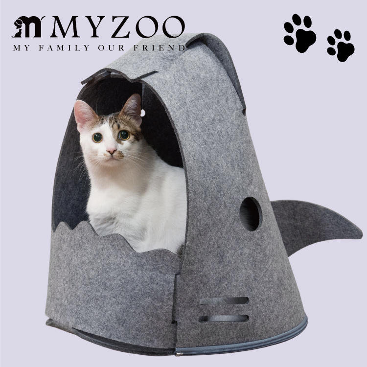 MYZOO マイズー MYZOO-NEKO SHAEK SHARK ネコシャーク サメ 鮫 猫用ベッド #猫 キャット ウォーク ステップ タワー  ベット おしゃれ スタイリッシュ