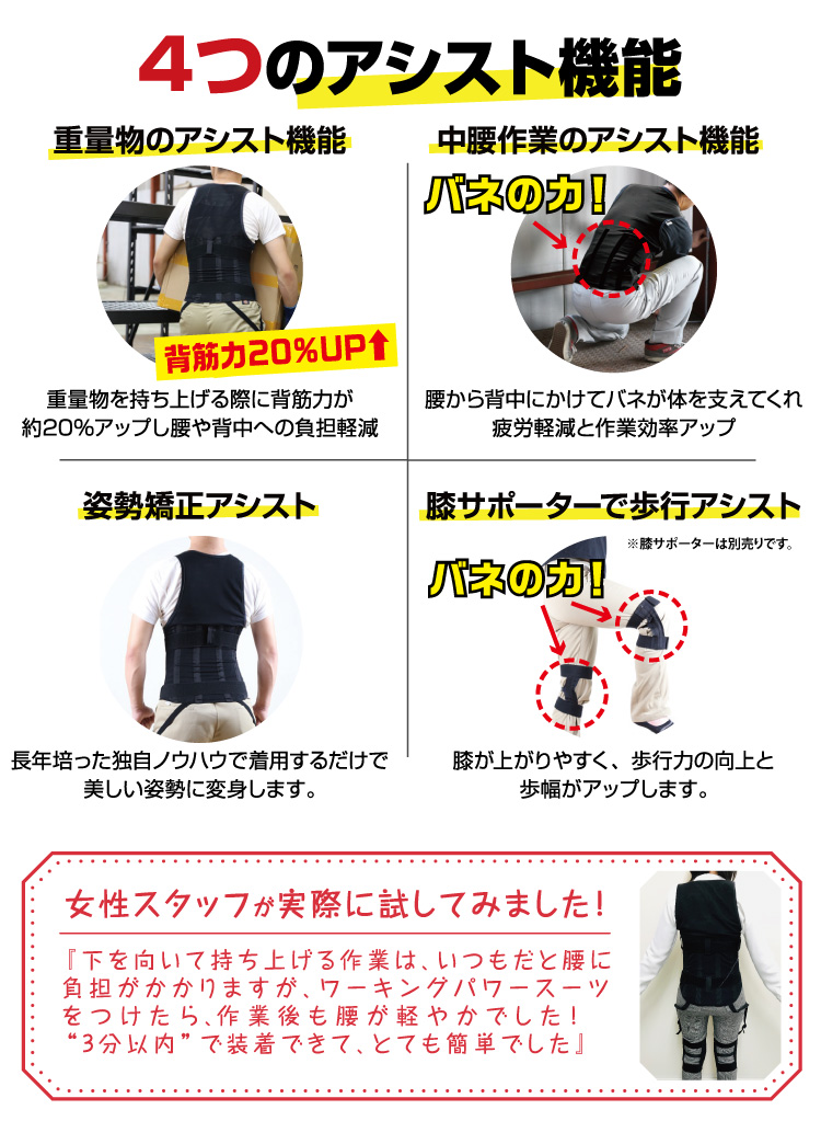 NSP ワーキングパワースーツ サイズ【LL】 スーツ(単品) アシスト