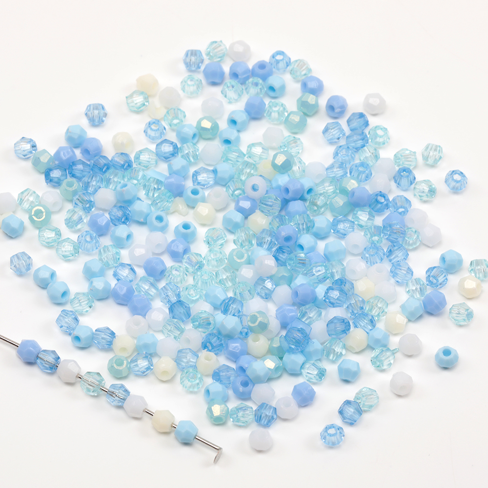 アクリルビーズ ダイヤビーズ 多面カット カラーミックス 約4mm 20g アクリルビーズ ダイヤビーズ 多面カット カラーミックス 約4mm 20g